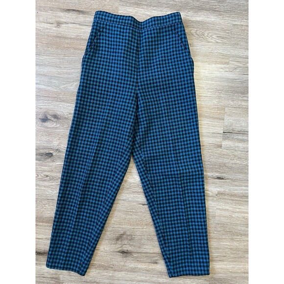 Marcella Wool plaid pants Size 2 Made In Italy - Picture 1 of 8